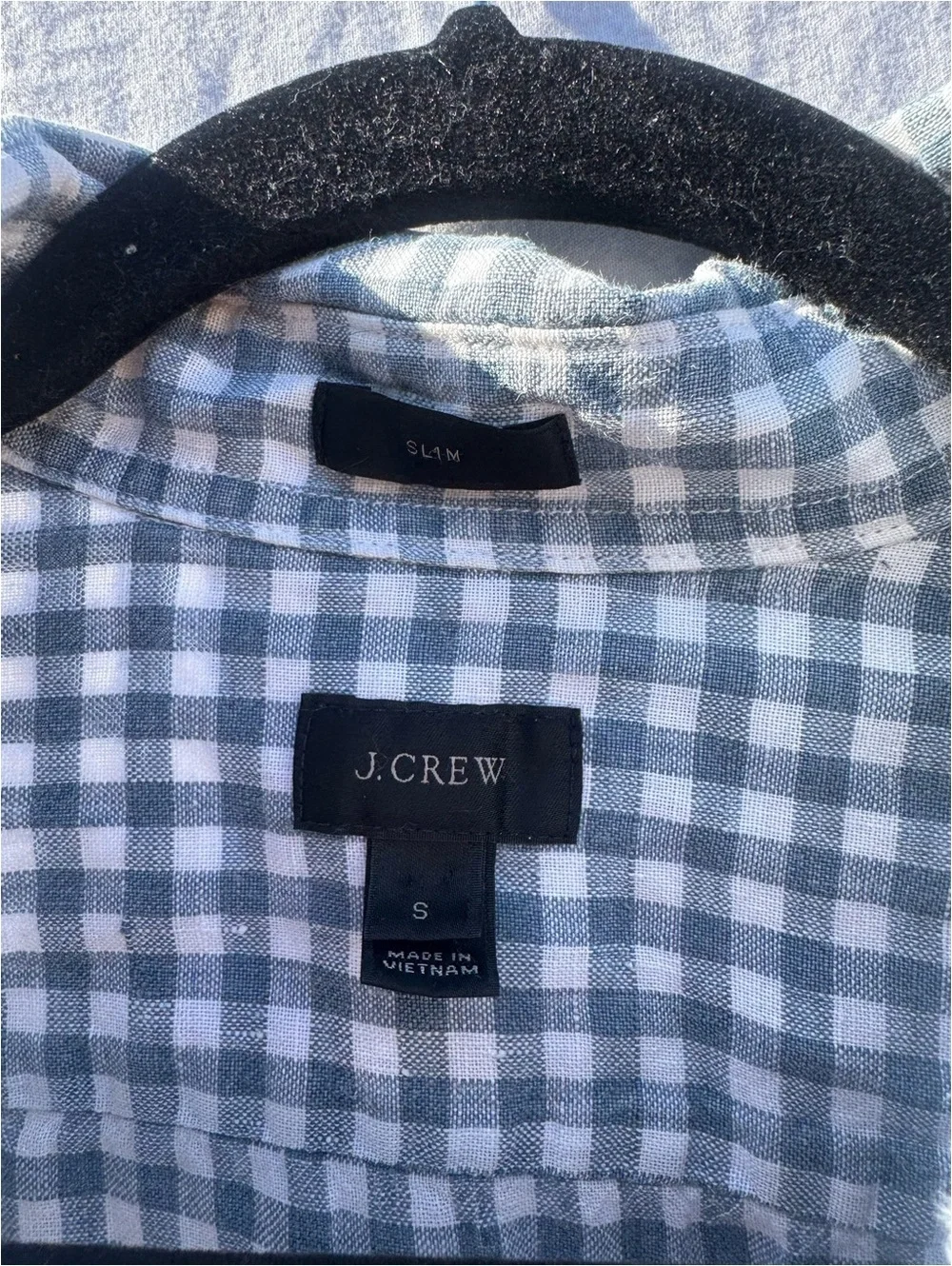 J.Crew Baird McNutt Irish Linen Gingham Check Button Up Shirt